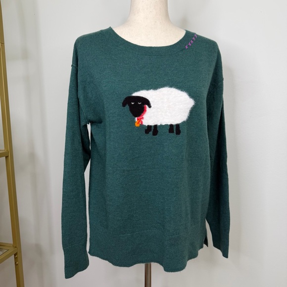 Sundance Sweaters - Sundance Sheep I Love Ewe Green Sweater NWT